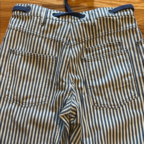 Free People NWOT Moxie Railroad low-slung striped jeans pants. Size 28. Blue - Picture 5 of 6